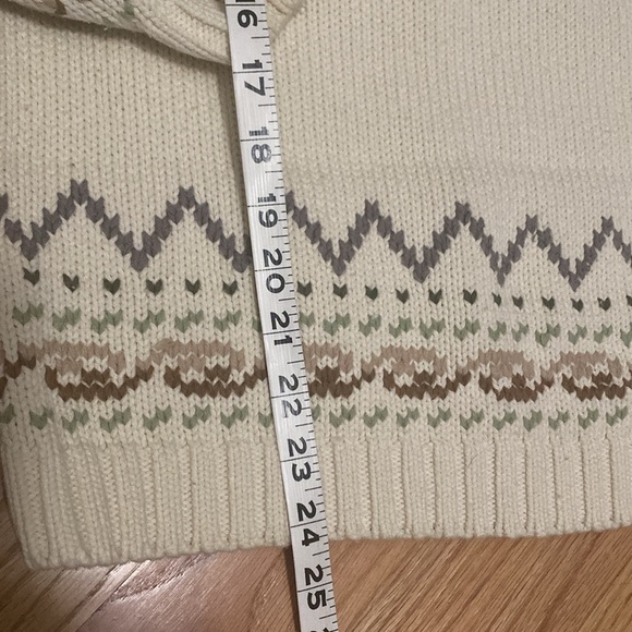 VTG Eddie Bauer Cotton Mockneck sweater Womens M Floral Cottage core Granny Core - Picture 6 of 9